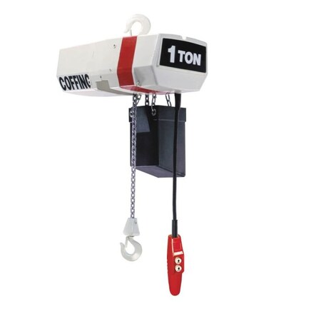 Cm Coffing Hoists Ec Series Single Reeving Small Frame Electric Chain Hoist, 05 Ton Load, 10 Ft 10049W
